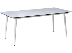 Tavolo da pranzo da giardino TOLENTINO 180 cm 90 cm Effetto pietra Grigio chiaro