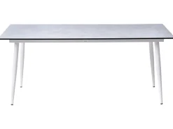 Tavolo da pranzo da giardino TOLENTINO 180 cm 90 cm Effetto pietra Grigio chiaro