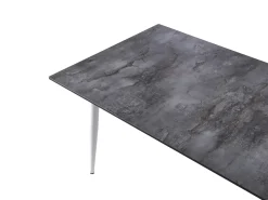 Tavolo da pranzo da giardino TOLENTINO 180 cm 90 cm Effetto pietra Grigio