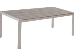 Tavolo da pranzo da giardino VERNIO 180 cm 90 cm Metallo Grigio