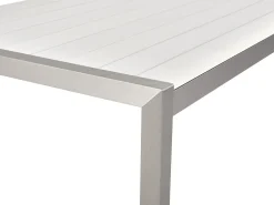 Tavolo da pranzo da giardino VERNIO 180 cm 90 cm Metallo Bianco