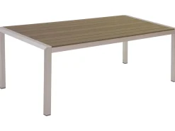 Tavolo da pranzo da giardino VERNIO 180 cm 90 cm Metallo Marrone