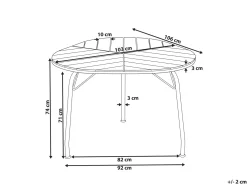 Tavolo da pranzo da giardino VARENNA 106 cm 103 cm Legno d'acacia Marrone