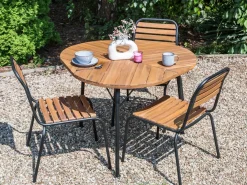 Tavolo da pranzo da giardino VARENNA 106 cm 103 cm Legno d'acacia Marrone