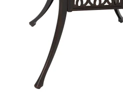 Tavolo da pranzo per 4 persone ANCONA 90 cm 90 cm Metallo Marrone scuro