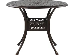 Tavolo da pranzo per 4 persone ANCONA 90 cm 90 cm Metallo Marrone scuro