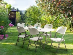 Tavolo da pranzo per 6 persone CUGNOLI 180 cm 74 cm Bianco