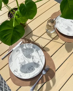 Tavolo da pranzo per 8 persone COMO 184 cm 90 cm Beige