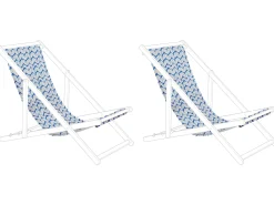 Teli da sdraio ANZIO/AVELLINO 113 x 44 cm Blu