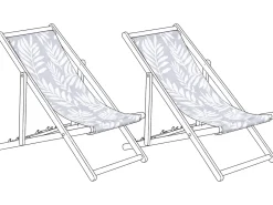 Teli da sdraio ANZIO/AVELLINO 113 x 44 cm Grigio