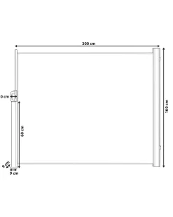 Tendalino laterale DORIO 305 cm 160 cm Beige