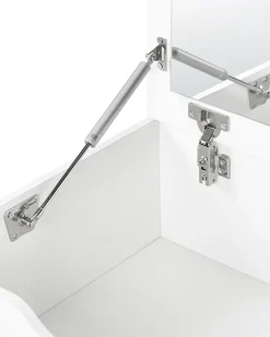 Toeletta con specchio e sgabello BELOEIL Bianco