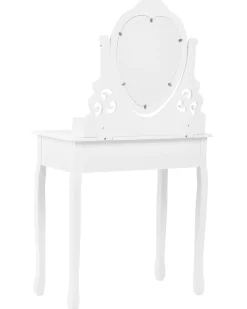Toeletta con specchio e sgabello DIVA Bianco