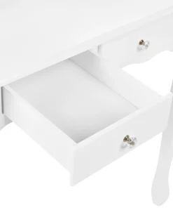 Toeletta con specchio e sgabello DIVA Bianco