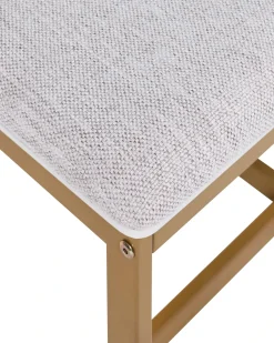 Toeletta con specchio e sgabello AUXON LED Bianco