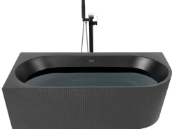 Vasca da bagno angolare GOCTA Lato destro 170 x 80 cm Nero