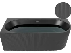 Vasca da bagno angolare GOCTA Lato destro 170 x 80 cm Nero