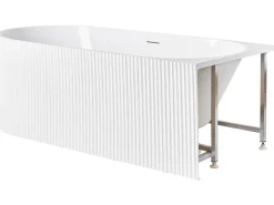 Vasca da bagno angolare GOCTA Lato Sinistro 170 x 77 cm Bianco
