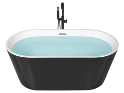 Vasca da bagno freestanding HAVANA 150 x 75 cm Nero/Bianco