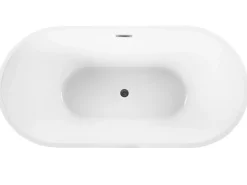 Vasca da bagno freestanding HAVANA 150 x 75 cm Nero/Bianco