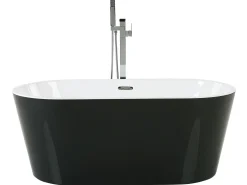 Vasca da bagno freestanding HAVANA 150 x 75 cm Nero/Bianco