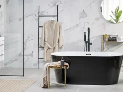 Vasca da bagno freestanding HAVANA 150 x 75 cm Nero/Bianco