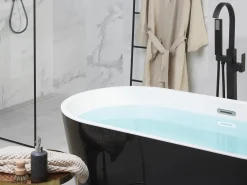 Vasca da bagno freestanding HAVANA 150 x 75 cm Nero/Bianco