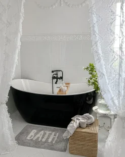 Vasca da bagno freestanding ANTIGUA 180 x 78 cm Nero
