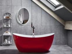 Vasca da bagno freestanding ANTIGUA 150 x 75 cm Rosso
