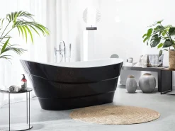 Vasca da bagno freestanding BUENAVISTA 170 x 73 cm Nero