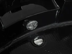 Vasca idromassaggio angolare con LED MARTINICA 198 x 144 cm Nero