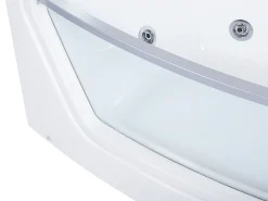 Vasca idromassaggio angolare con LED FUERTE 175 x 85 cm Bianco
