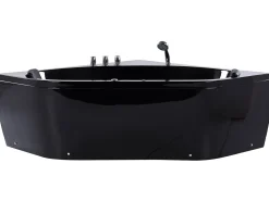 Vasca idromassaggio angolare con LED MEVES 140 x 140 cm Nero