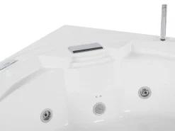 Vasca idromassaggio angolare con LED MILANO con altoparlante Bluetooth integrato 181 x 150 cm Bianco