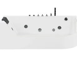 Vasca idromassaggio angolare con LED ACUARIO Lato destro 170 x 80 cm Bianco