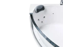 Vasca idromassaggio angolare con LED TAMULA 148 x 66 cm Bianco