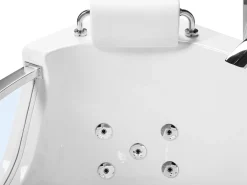 Vasca idromassaggio angolare con LED MANGLE 201 x 150 cm Bianco