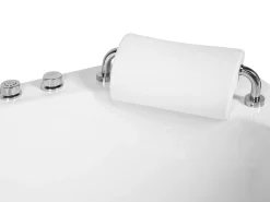 Vasca idromassaggio angolare con LED MANGLE 201 x 150 cm Bianco