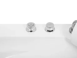 Vasca idromassaggio angolare con LED MANGLE 201 x 150 cm Bianco