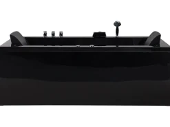 Vasca idromassaggio angolare con LED VARADERO Lato Sinistro 183 x 90 cm Nero