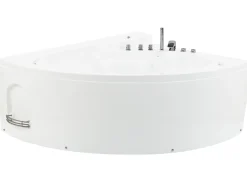 Vasca idromassaggio angolare con LED PELICAN 206 x 165 cm Bianco