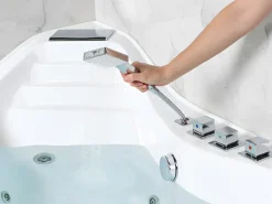Vasca idromassaggio angolare CARTAGENA 220 x 160 cm Bianco