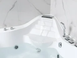 Vasca idromassaggio angolare CARTAGENA 220 x 160 cm Bianco