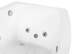 Vasca idromassaggio angolare con LED SERRANA Lato destro 182 x 121 cm Bianco