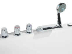 Vasca idromassaggio angolare con LED PARADISO Lato destro 158 x 113 cm Bianco
