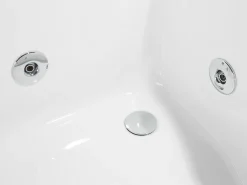 Vasca idromassaggio angolare con LED PARADISO Lato destro 158 x 113 cm Bianco
