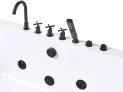 Vasca idromassaggio angolare CAHUITA 160 x 75 cm Bianco