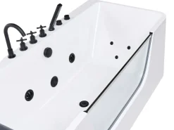 Vasca idromassaggio angolare CAHUITA 160 x 75 cm Bianco