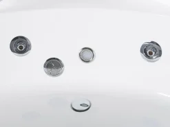 Vasca idromassaggio angolare con LED CACERES 211 x 150 cm Bianco