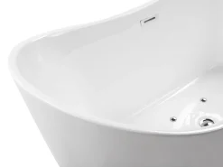 Vasca idromassaggio freestanding con LED ANTIGUA 168 x 80 cm Bianco